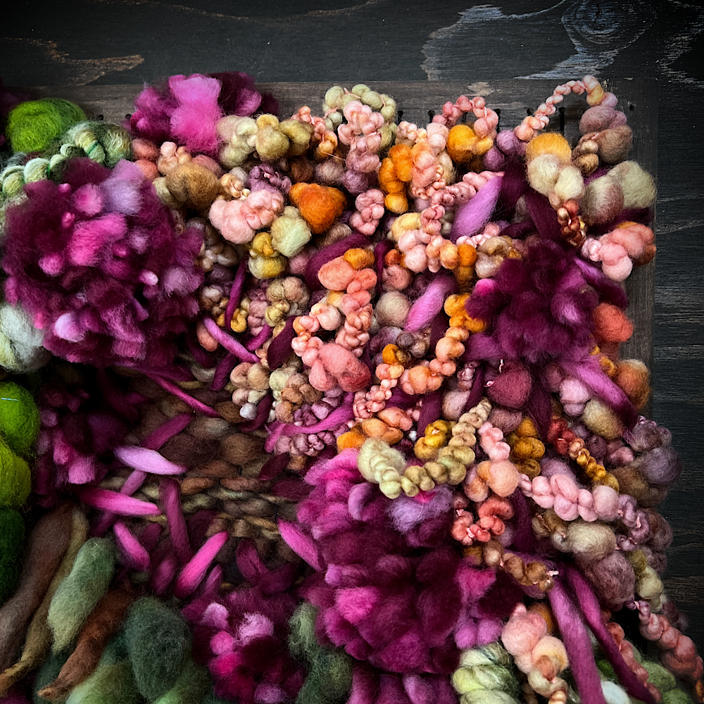 Blooming times - woven wall art