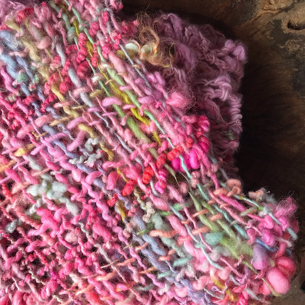 Roses - hand woven shawl