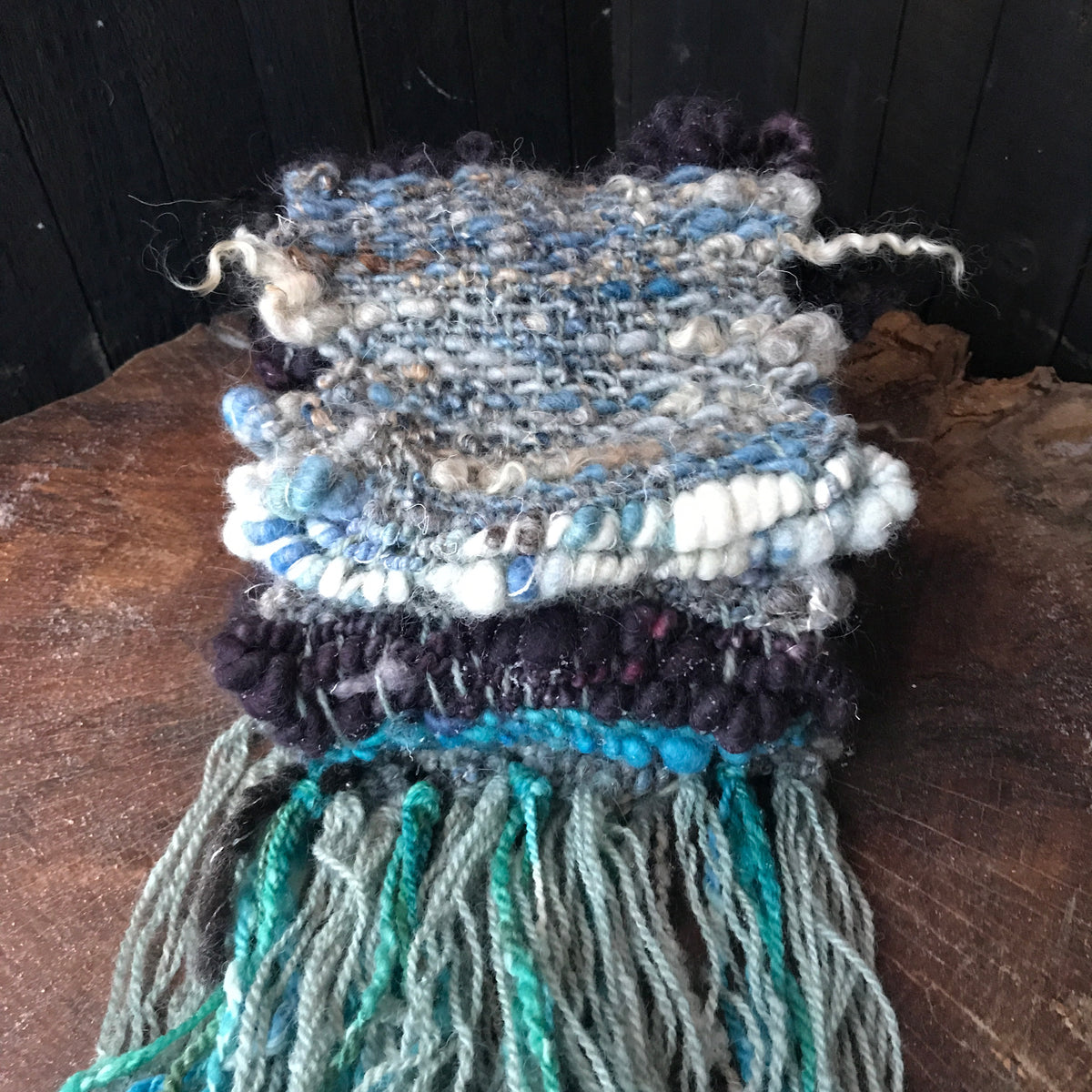 Blue scarf 100% Wool - Foulard 100% laine bleu - Mynoush