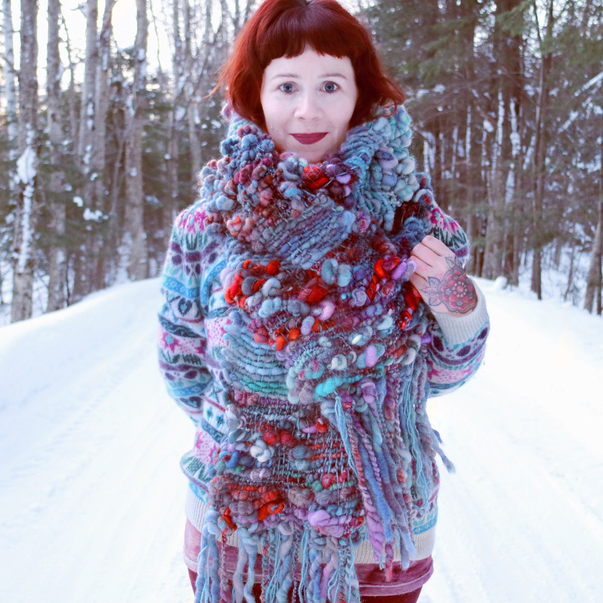 Blue scarf Foulard bleu - Mynoush