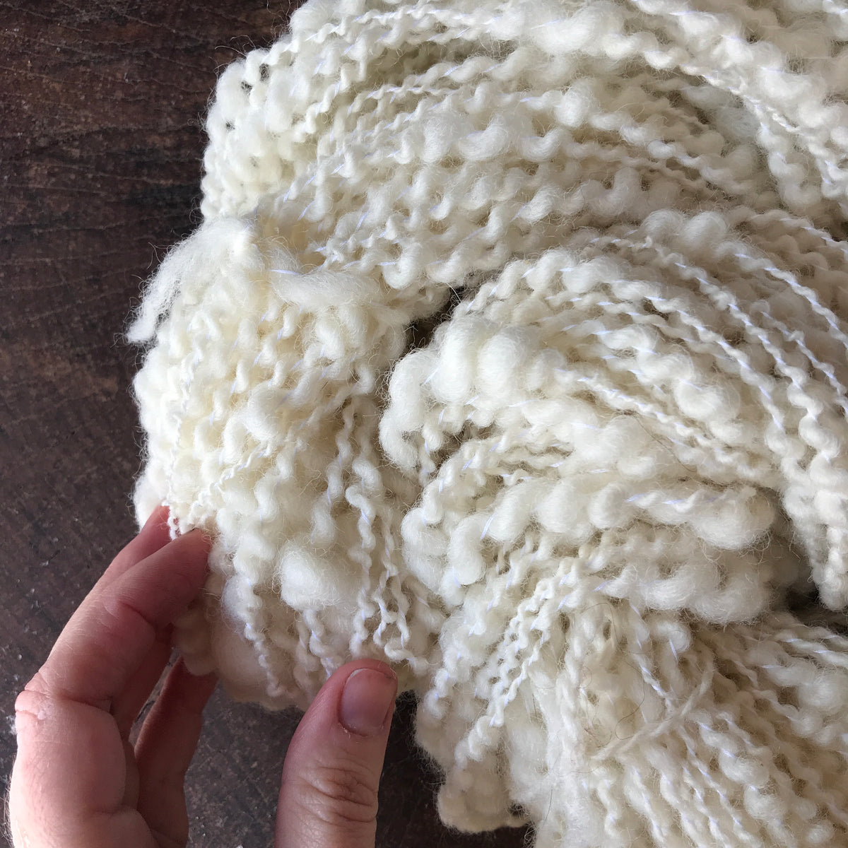 White spiral yarn 130g - Mynoush