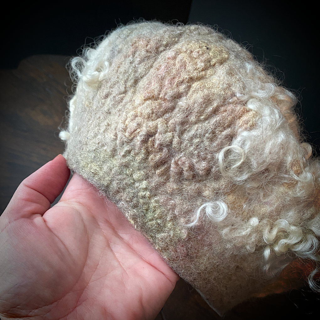 Merino silk beret 22”