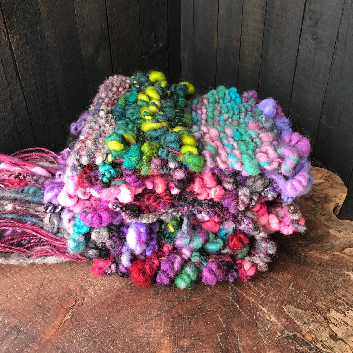 Dark rainbow scarf Foulard charcoal rainbow - Mynoush