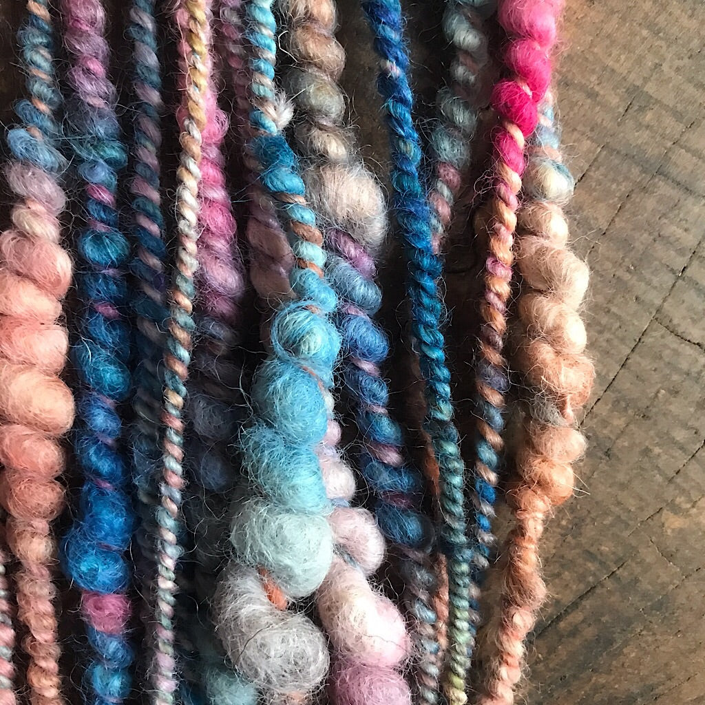 Pink sky alpaca yarn