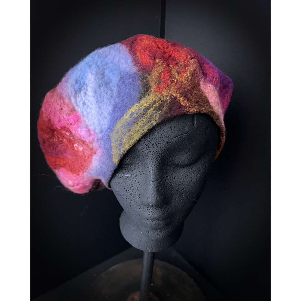 Felted beret size 23” medium