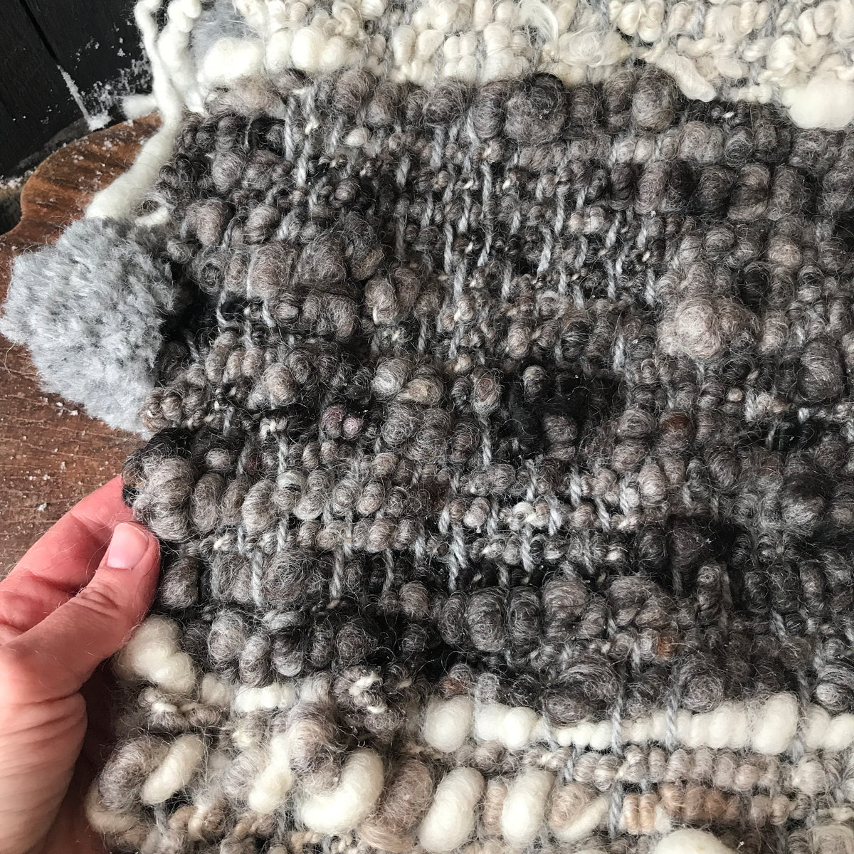 Giant Grey scarf 100% Wool - Foulard Géant 100% laine gris - Mynoush