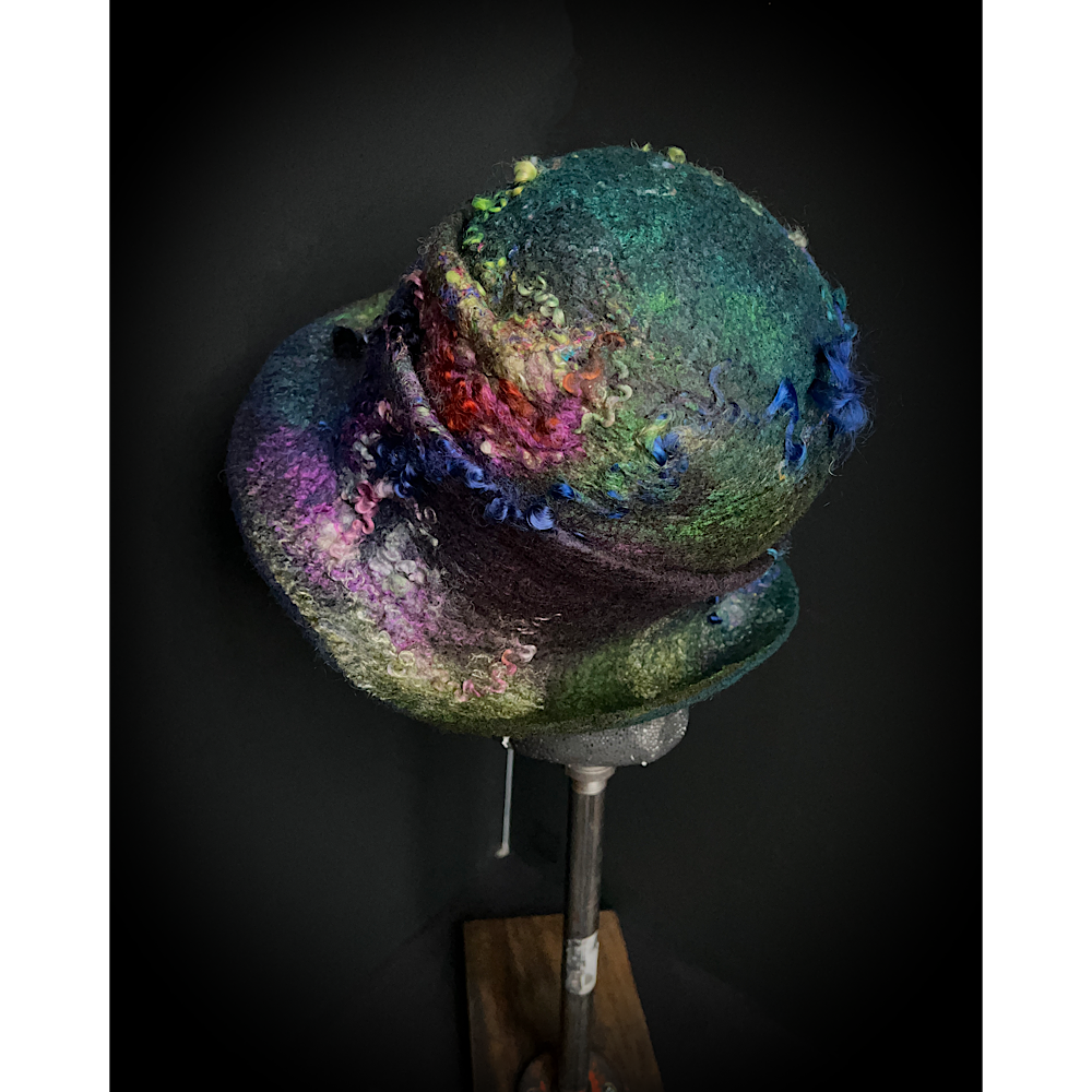 Felted cloche hat- 23”