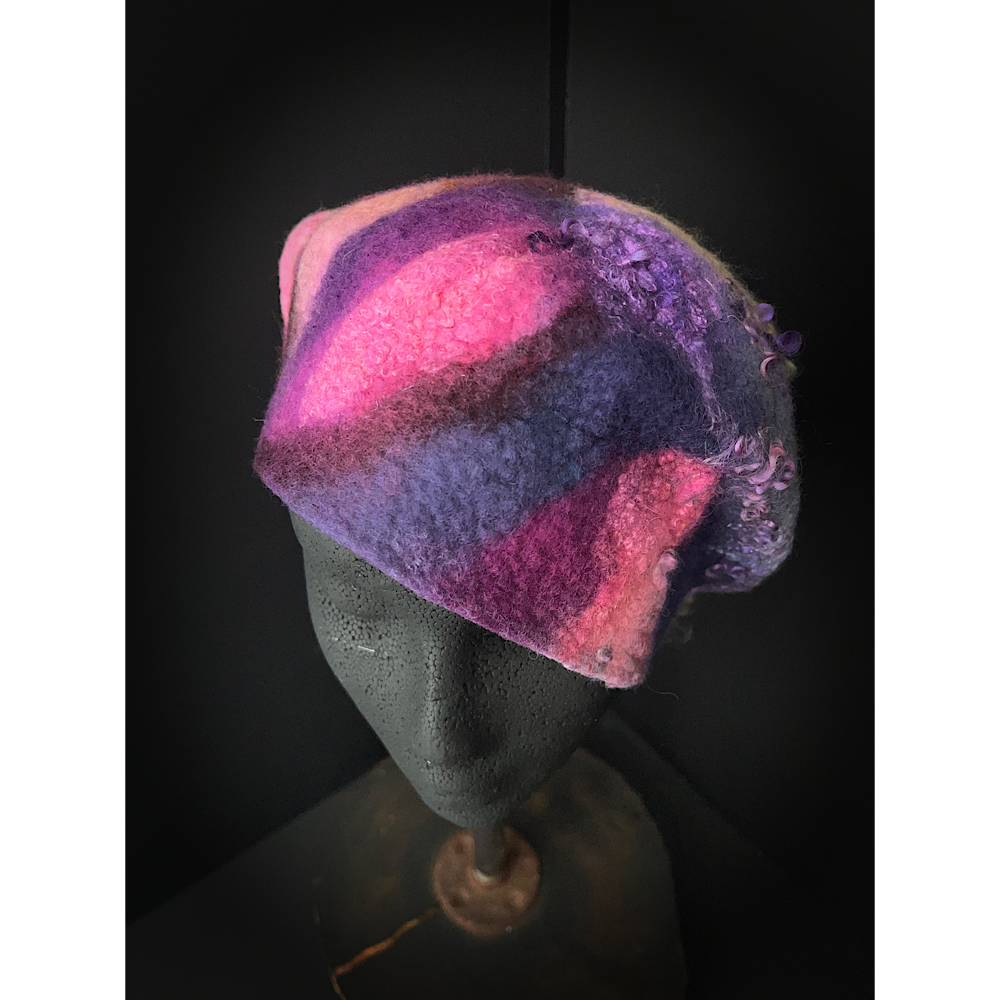Felted beret size 22” small