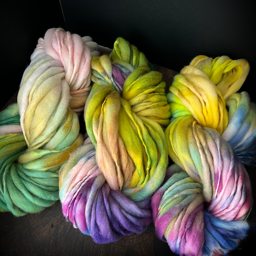 Fluffy yarn set of 3 skeins