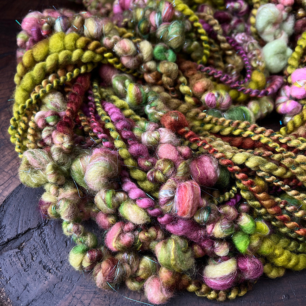 Prairie roses art yarn