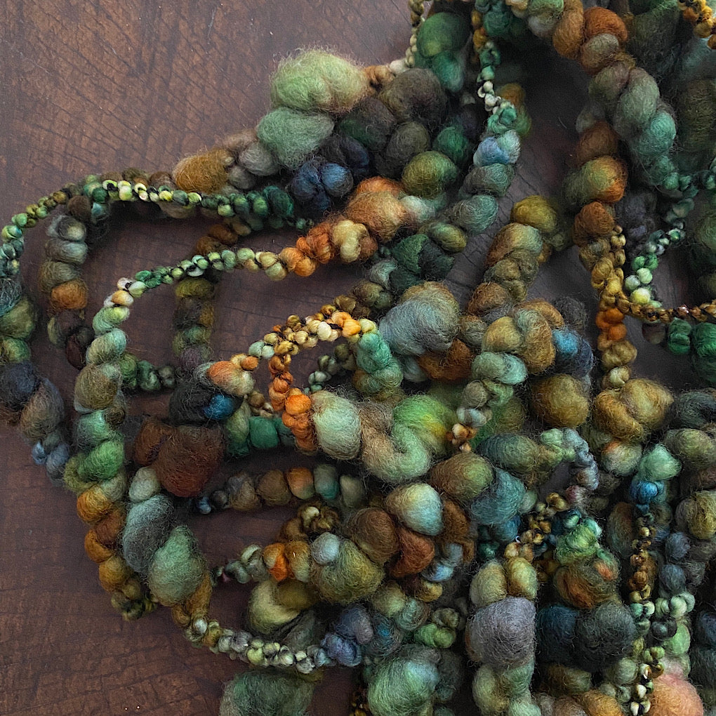 Pine forest Jumbo boucle art yarn