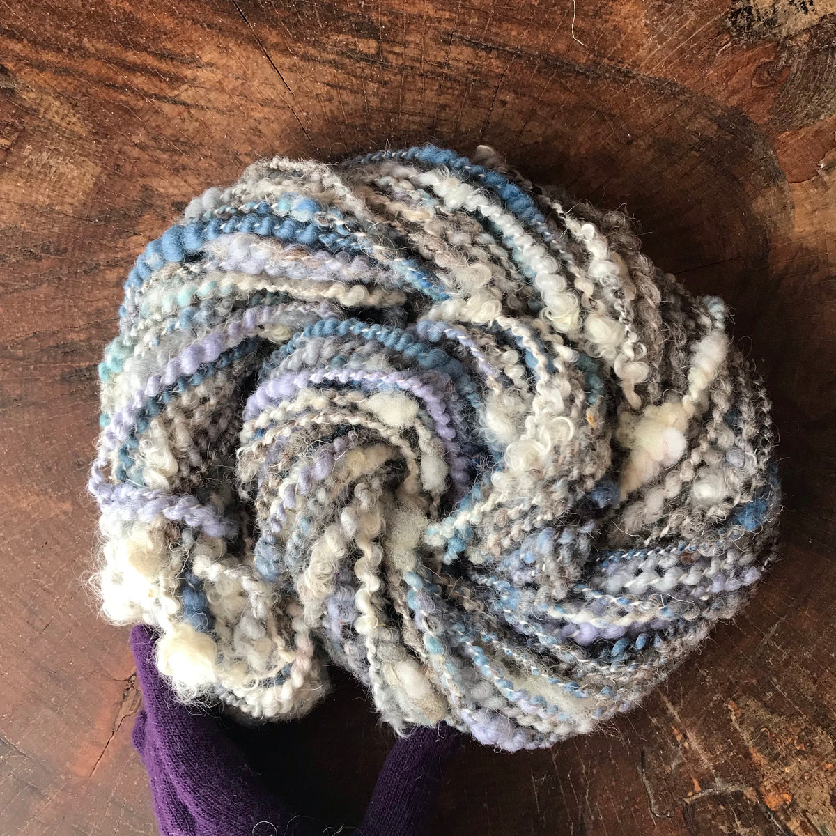 Blue grey art yarn 100g 44y - Mynoush