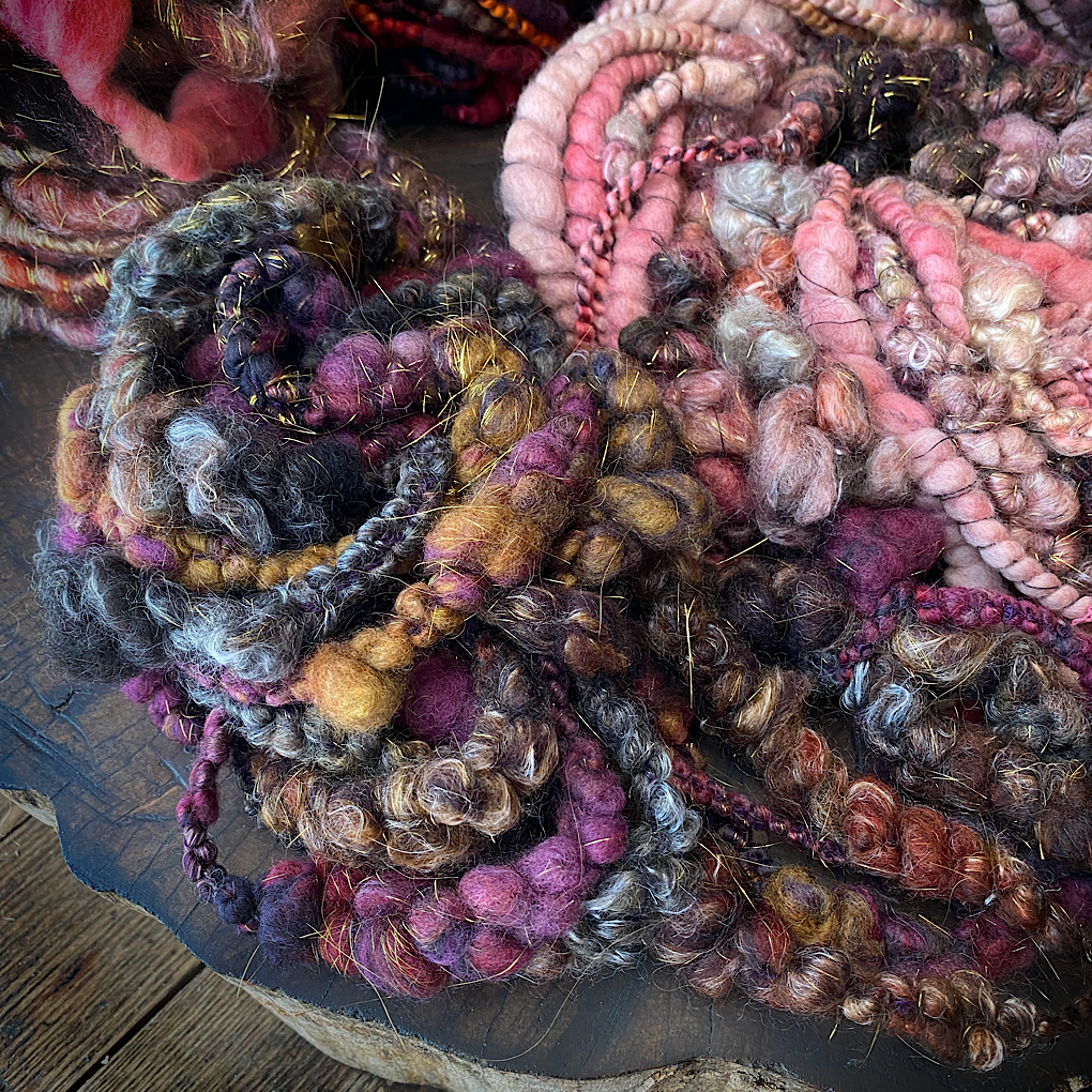 Scarf weaving hand spun art yarn Kit