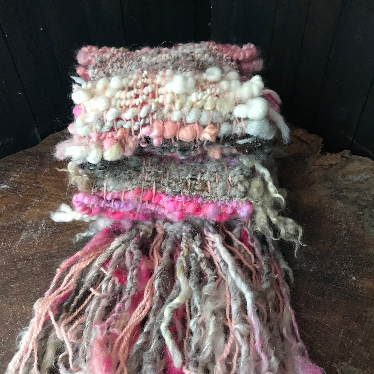 Pink scarf 100% Wool - Foulard  100% laine rose - Mynoush