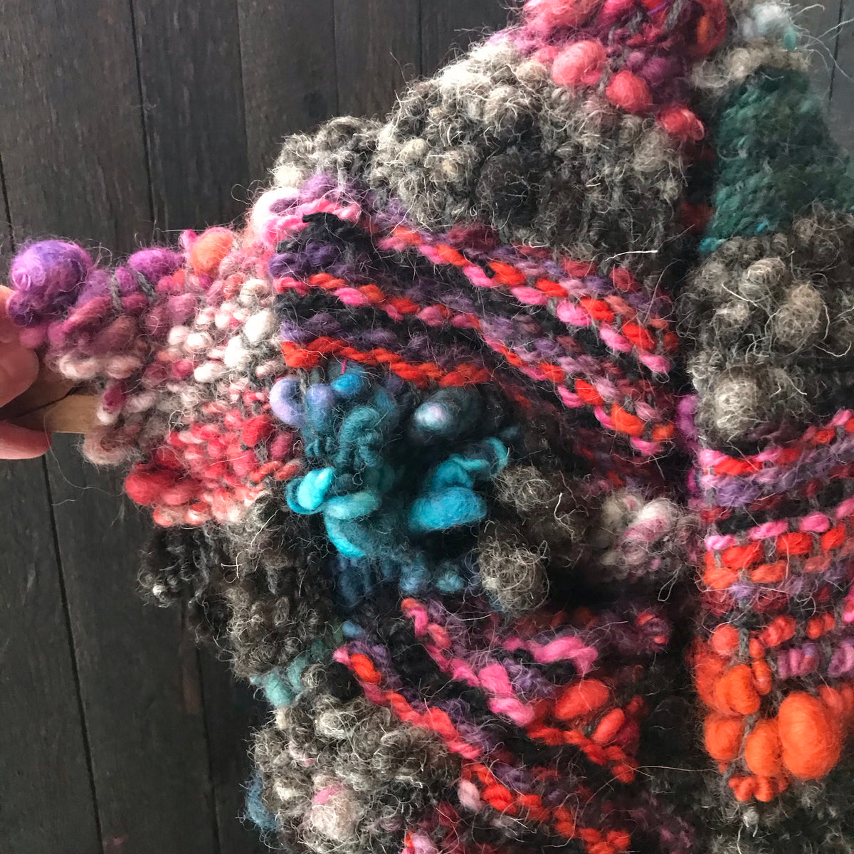 Black scarf 100% Wool - Foulard 100% laine noir - Mynoush