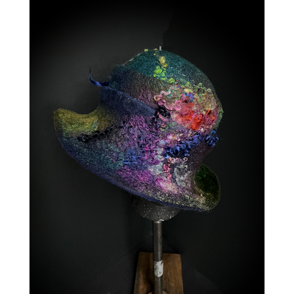 Felted cloche hat- 23”