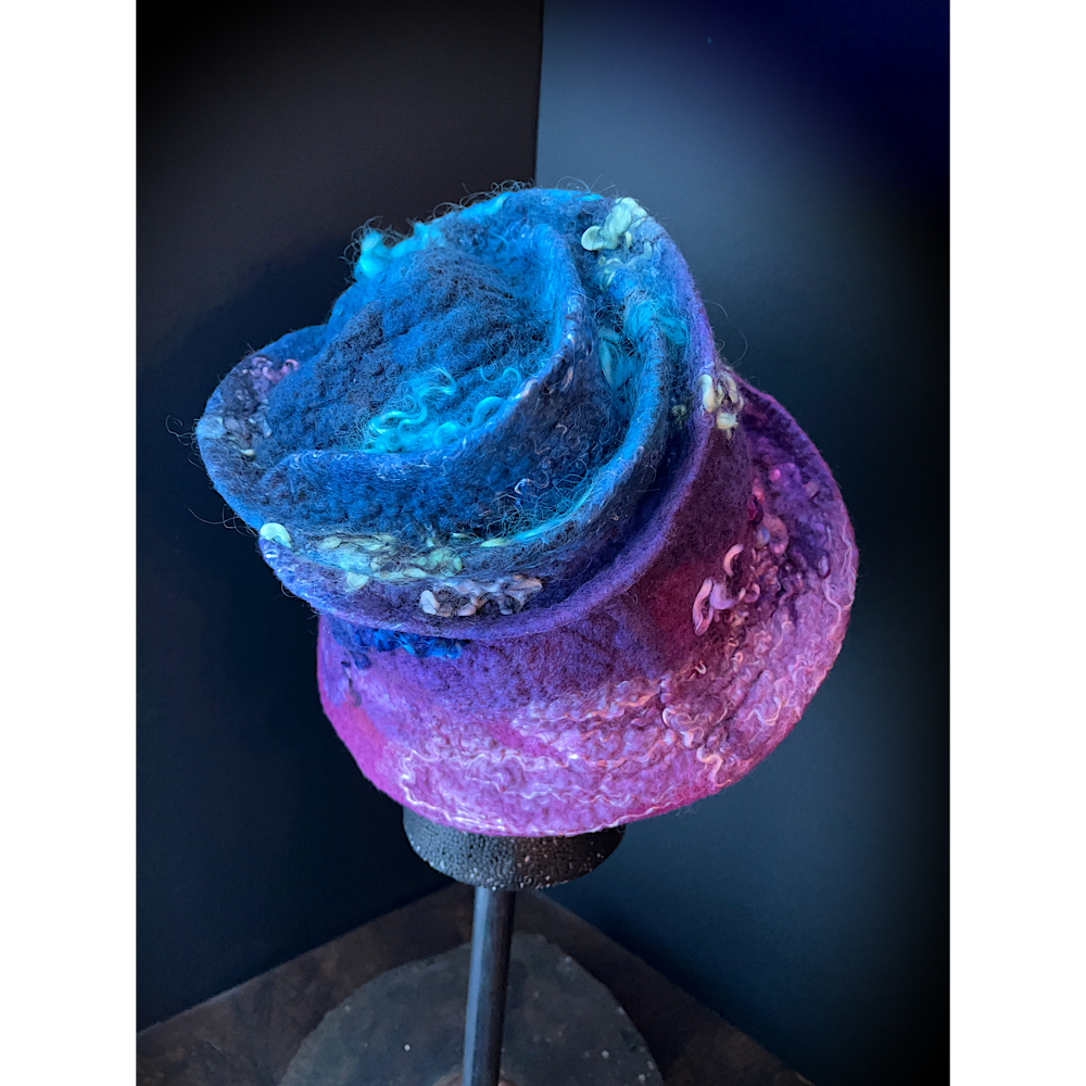 Nebula 2022 - felted cloche hat