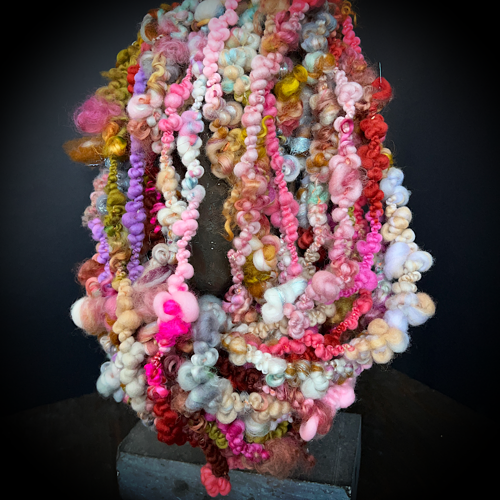 Hand spun art yarn boucle