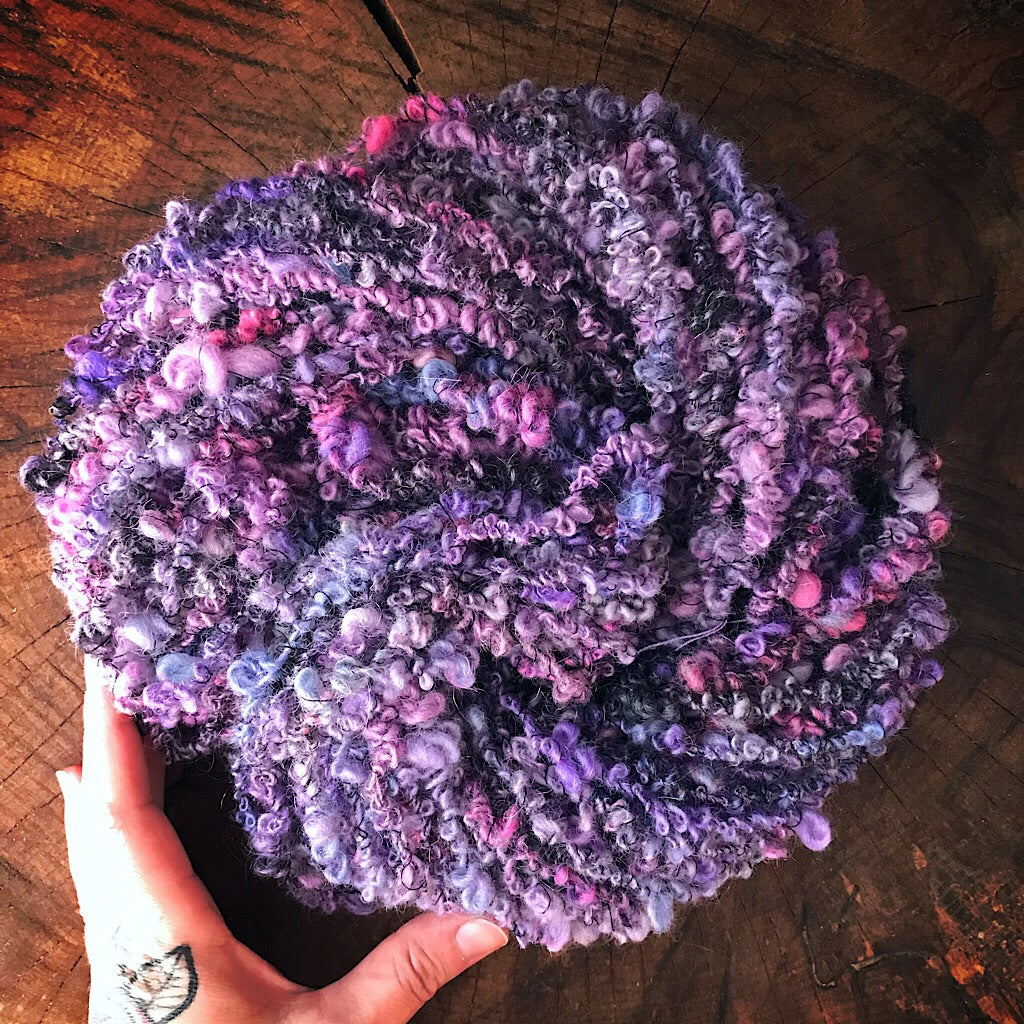 Blueberry- Boucle art yarn