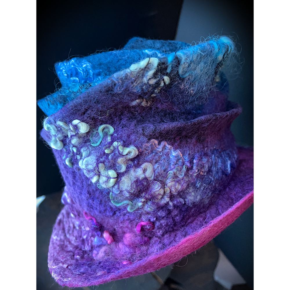 Nebula 2022 - felted cloche hat