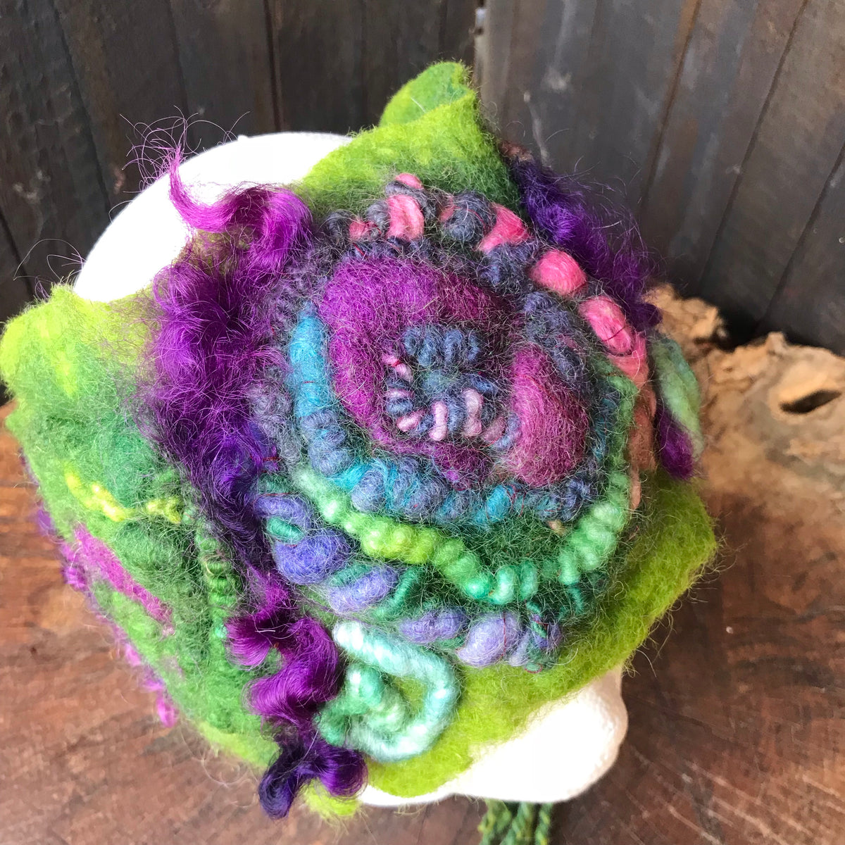 Green textured headband One size - Mynoush