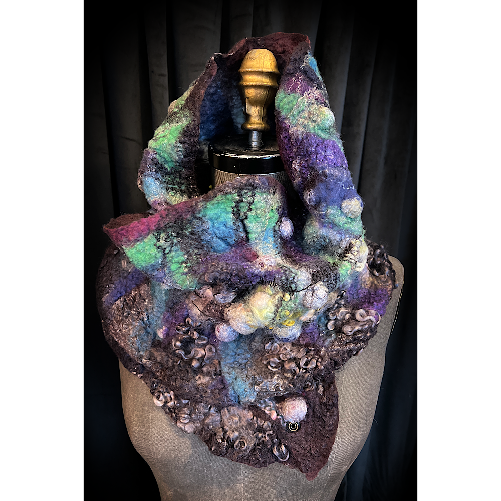 2022 Landscape serie  - Boreale - felted scarf