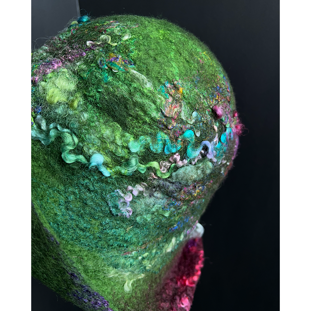 Felted flapper’s hat- 23.5”