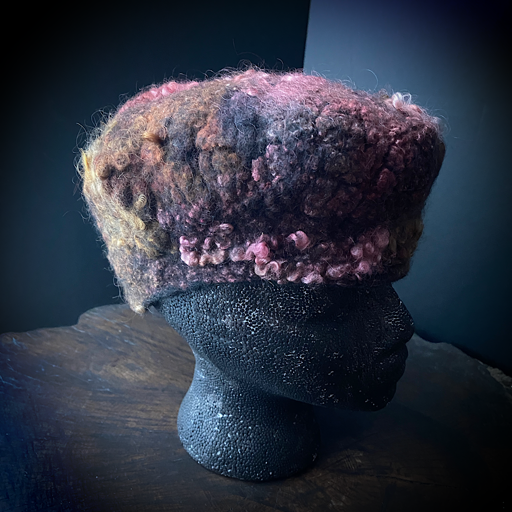 Merino silk beret 22”