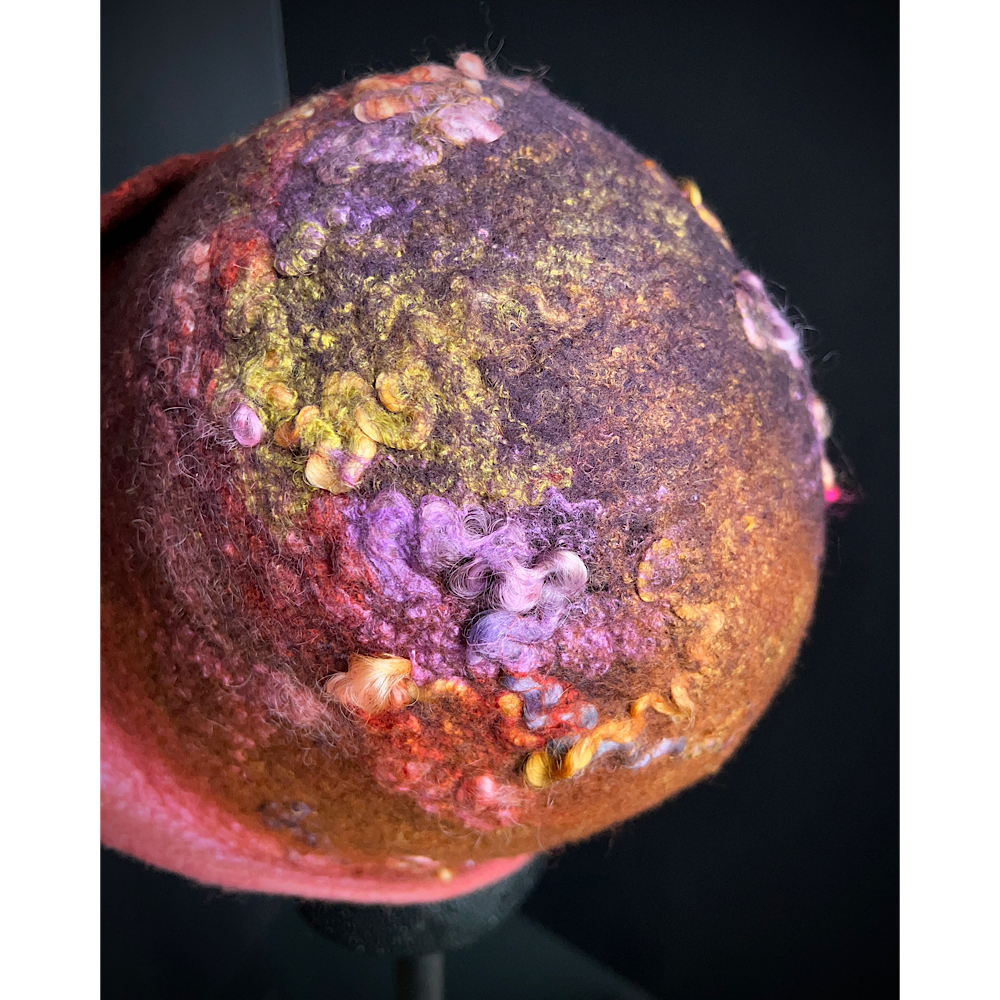 Felted flapper’s hat- 23.5”