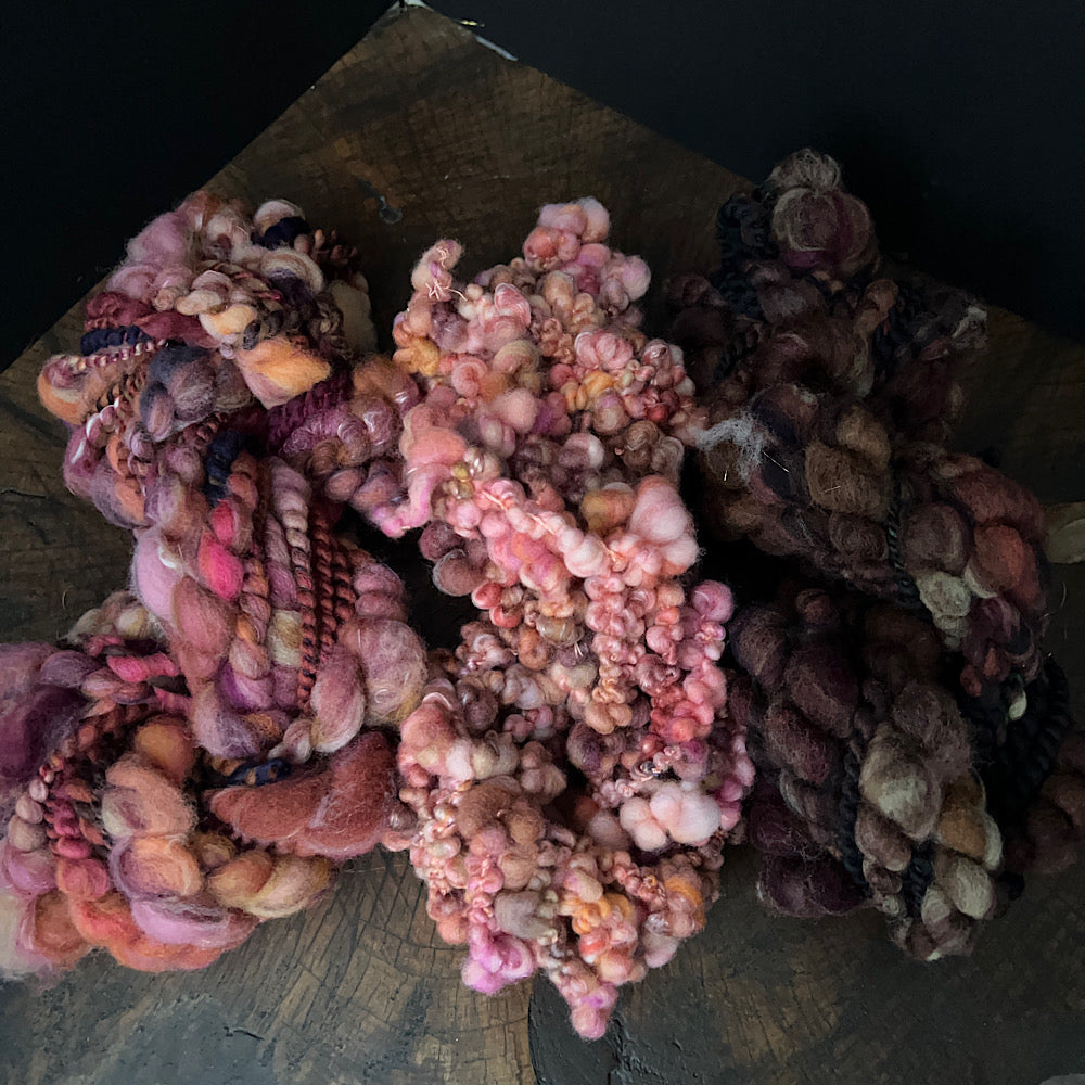 Art yarn trio for weaving 6.2 oz