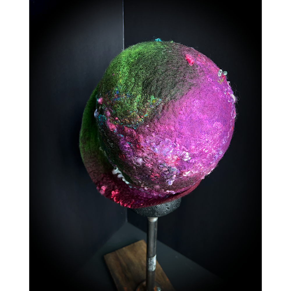 Felted flapper’s hat- 23.5”