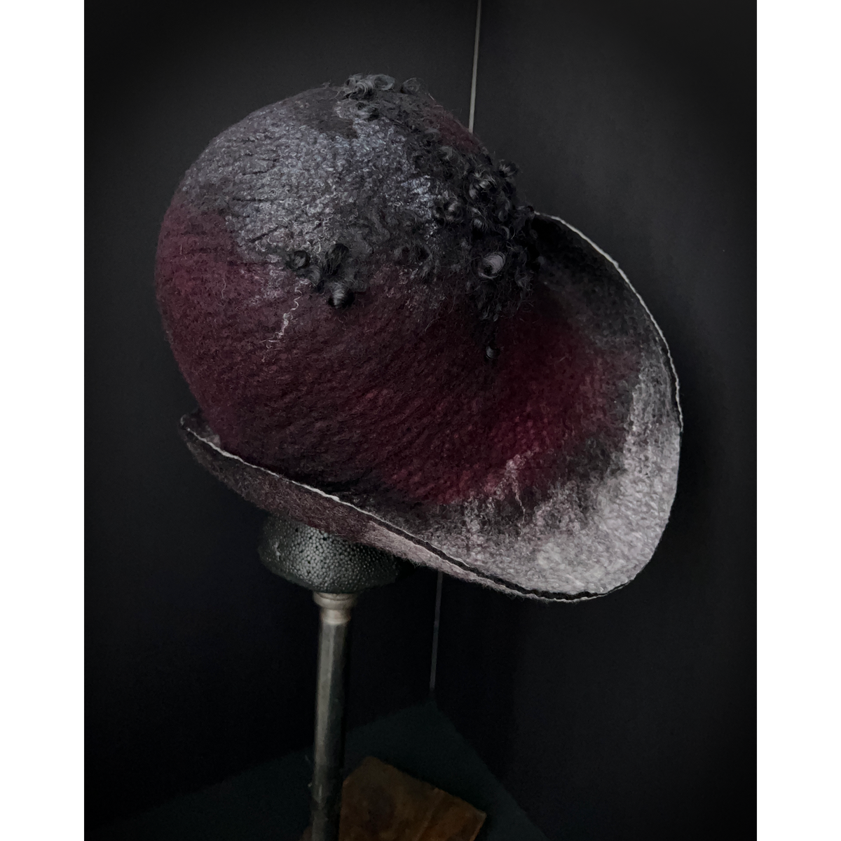 Felted flapper’s hat size 23.5”