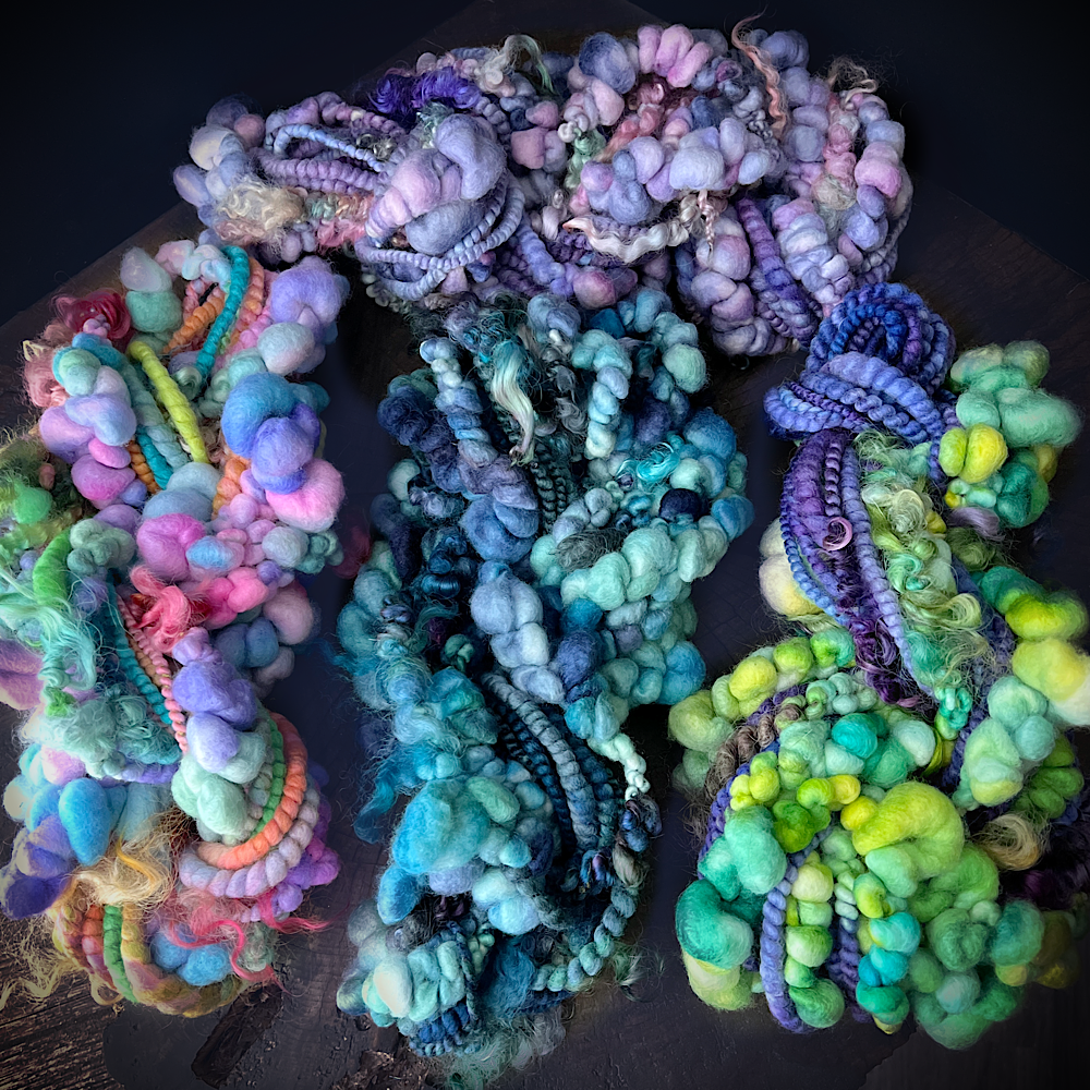 Old fave’s quatuor reserved for M. - set of jumbo art yarn