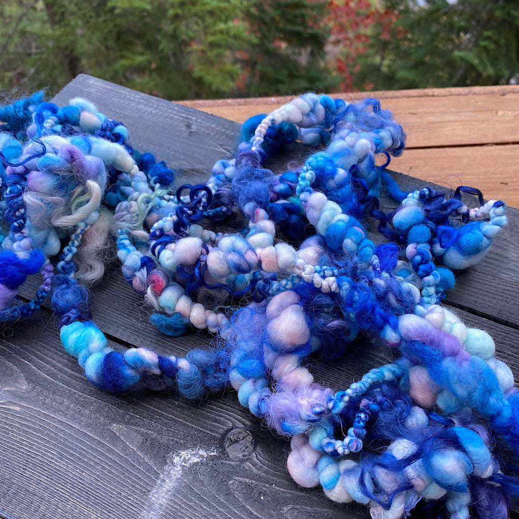 Set of mini jumbo boucle art - weaving kit