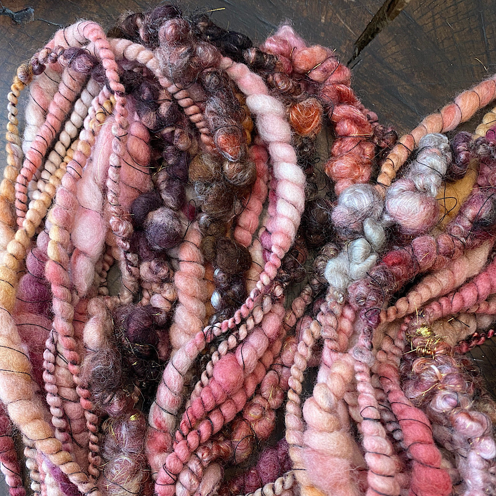 Scarf weaving hand spun art yarn Kit