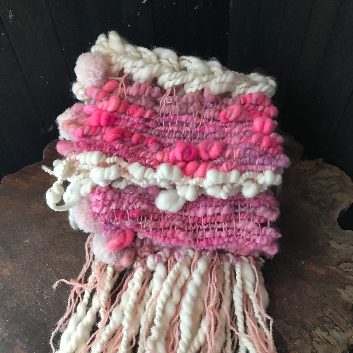 Giant Pink scarf 100% Wool - Foulard Géant 100% laine rose - Mynoush