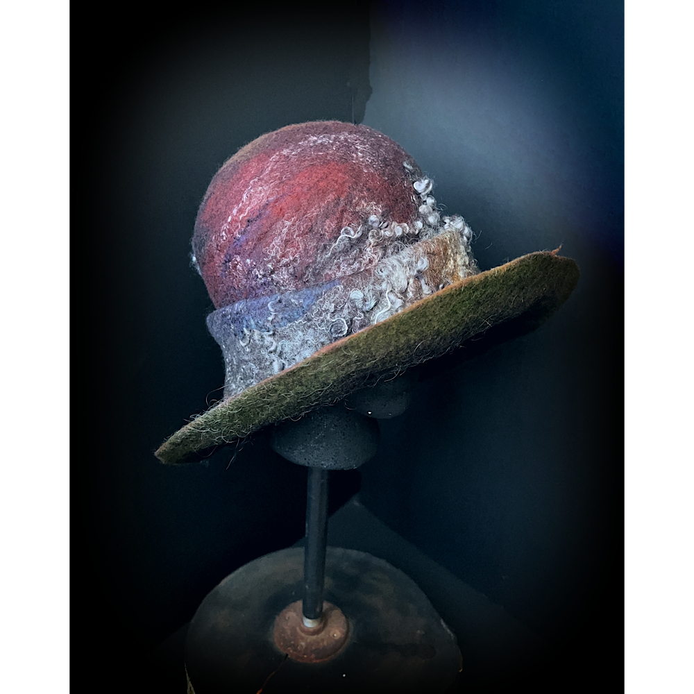 Felted cloche hat- 24”