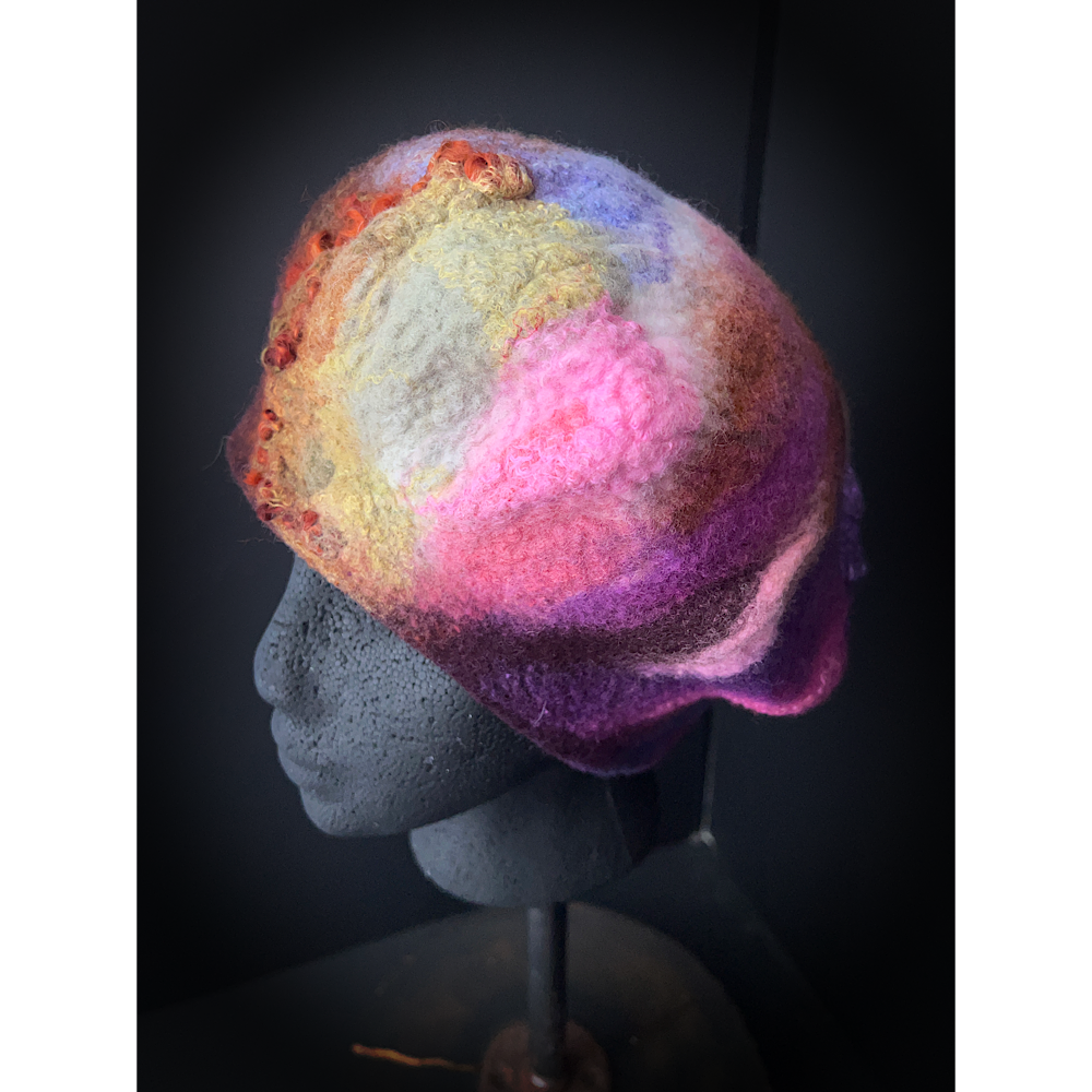 Felted beret size 22” small