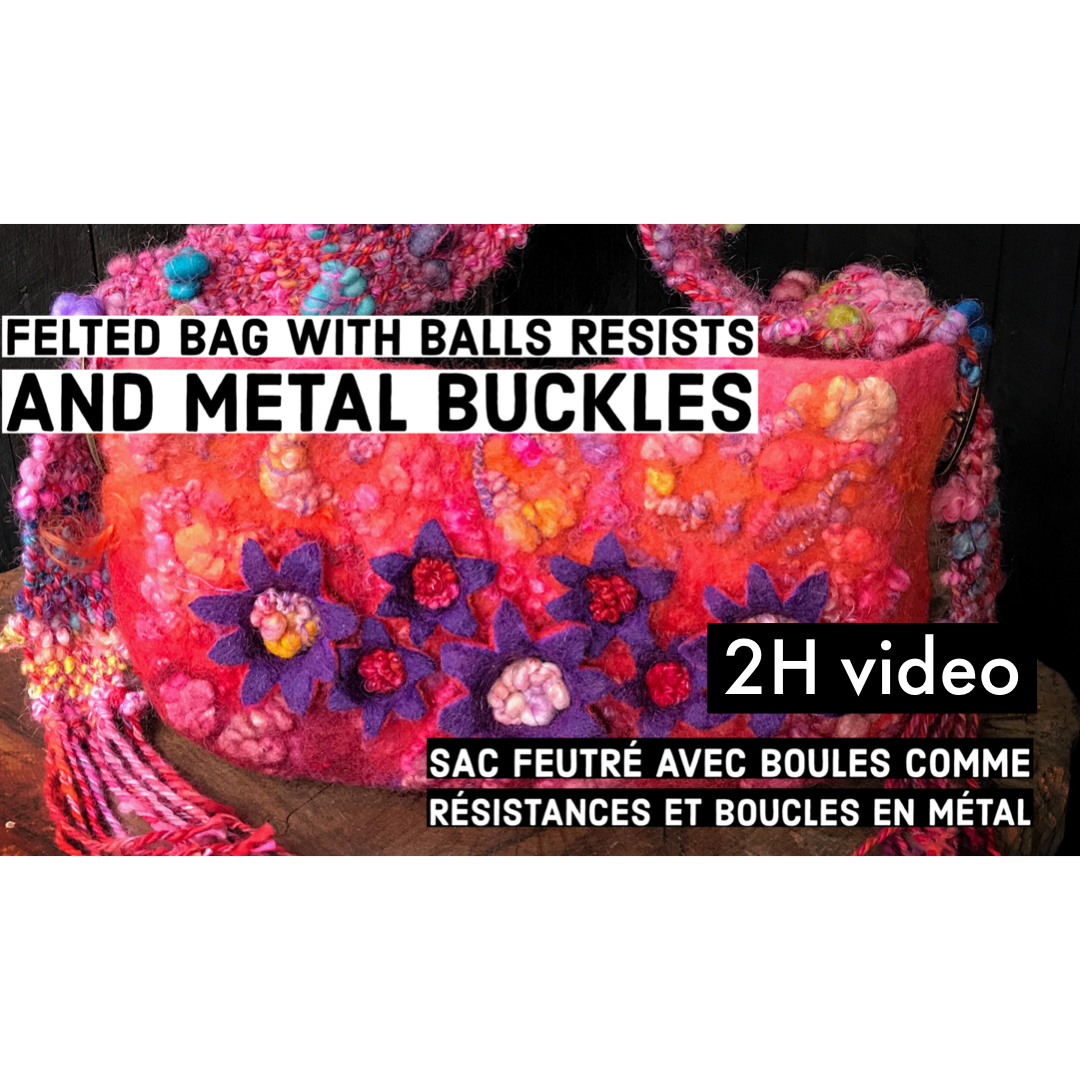 Video - Felting bag with balls resists and metal buckle