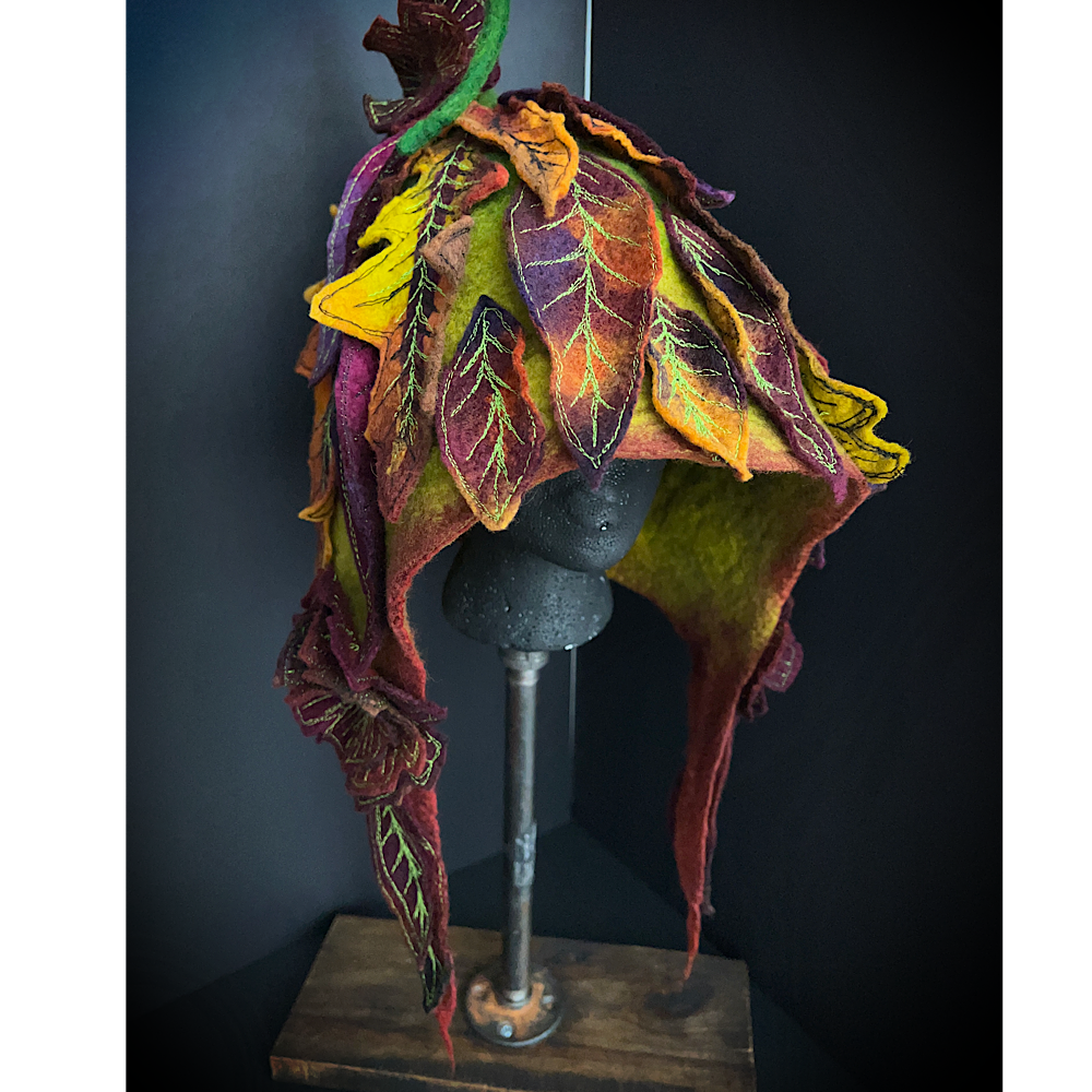 Fall Fairy felted Hood