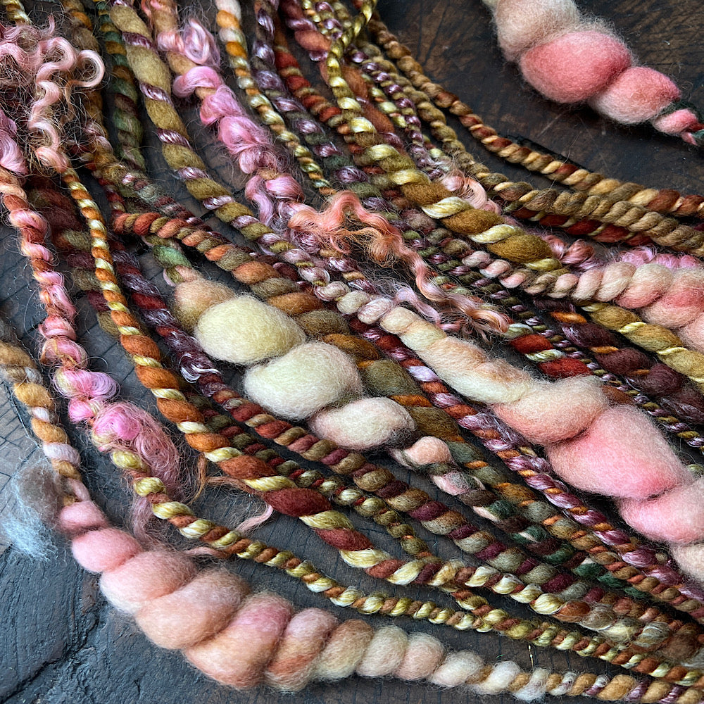 Woodland Roses big coils art yarn