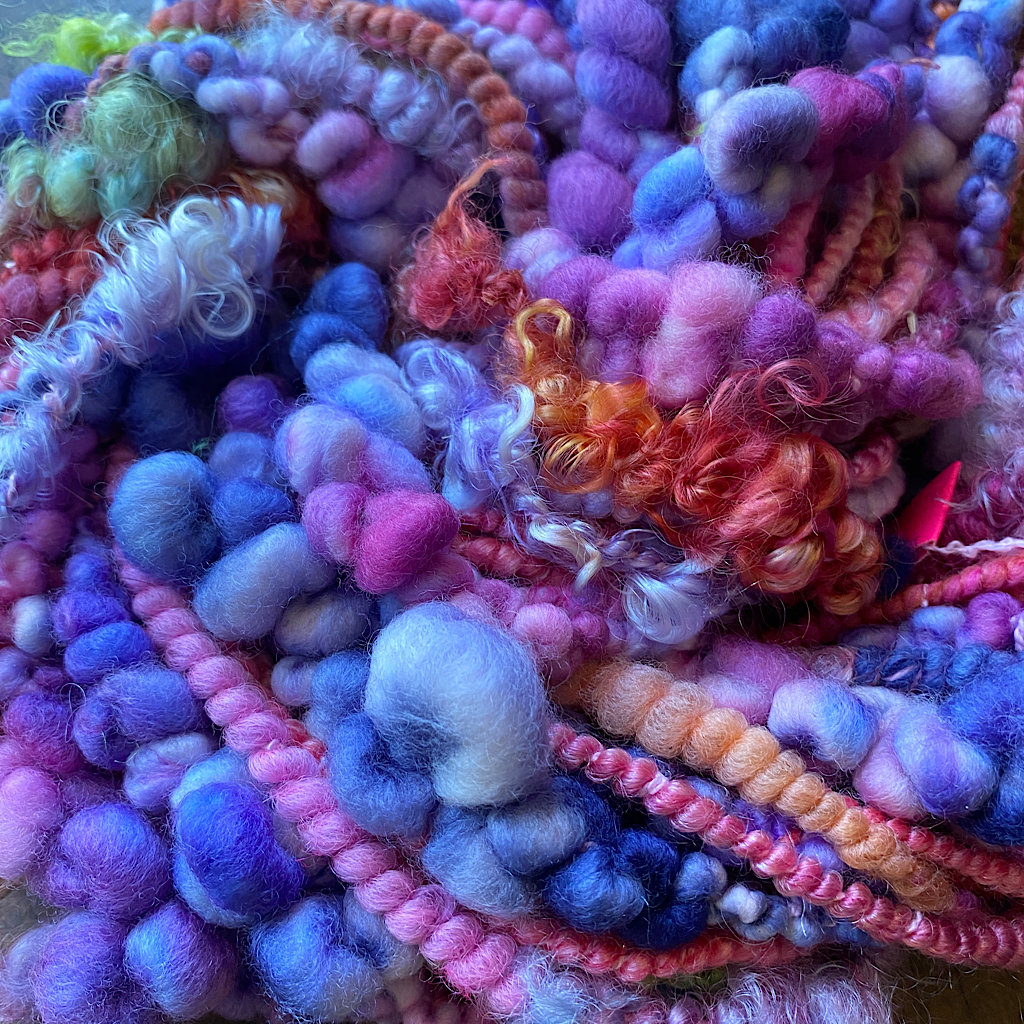 Blue sunset art yarn