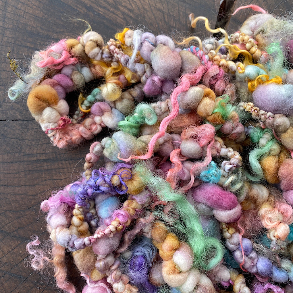 Vintage pastel Jumbo boucle Art yarn