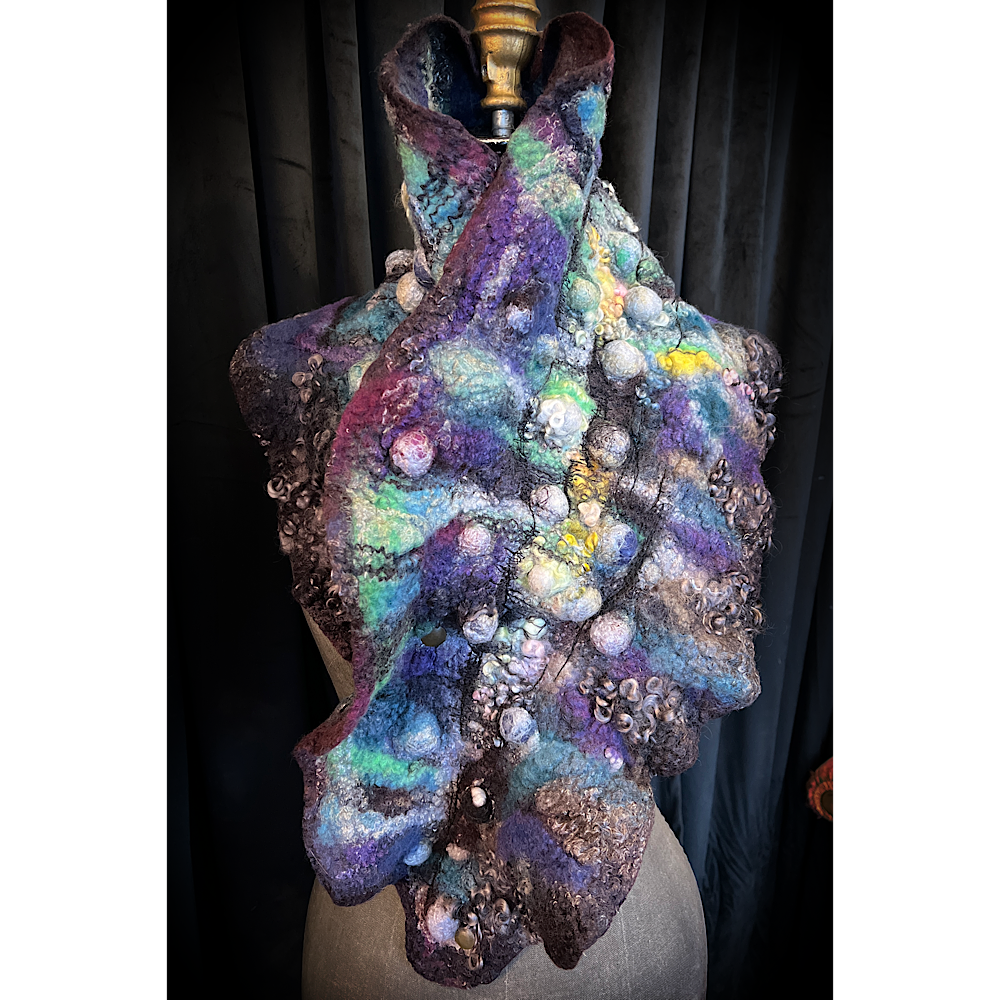2022 Landscape serie  - Boreale - felted scarf