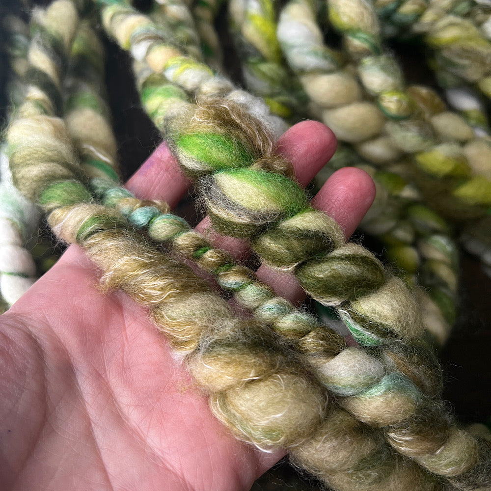 Jumbo twist Woodland hand spun yarn
