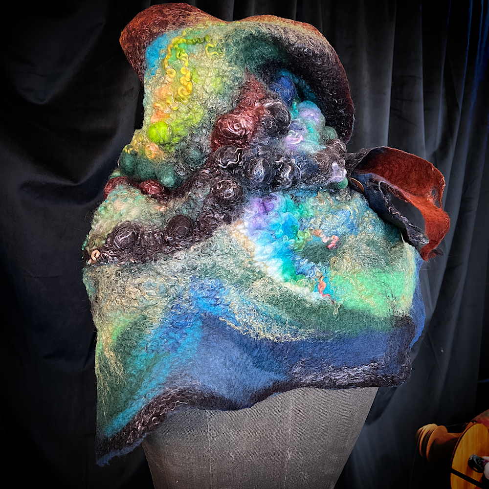 Deep thoughts - felted scarf