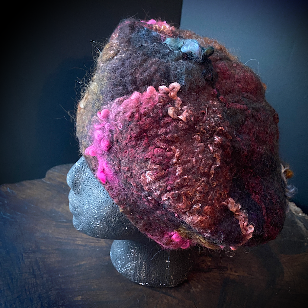 Merino silk beret 22”