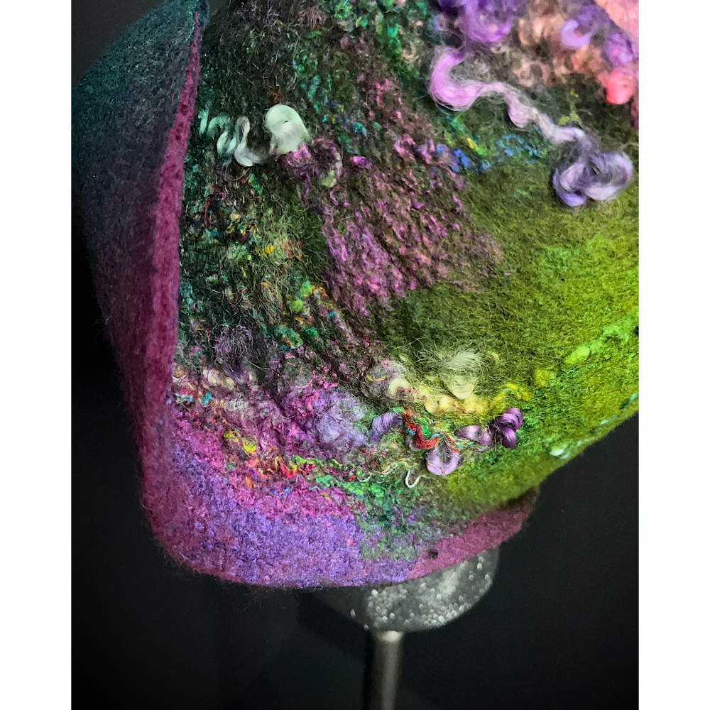 Felted flapper’s hat- 23.5”