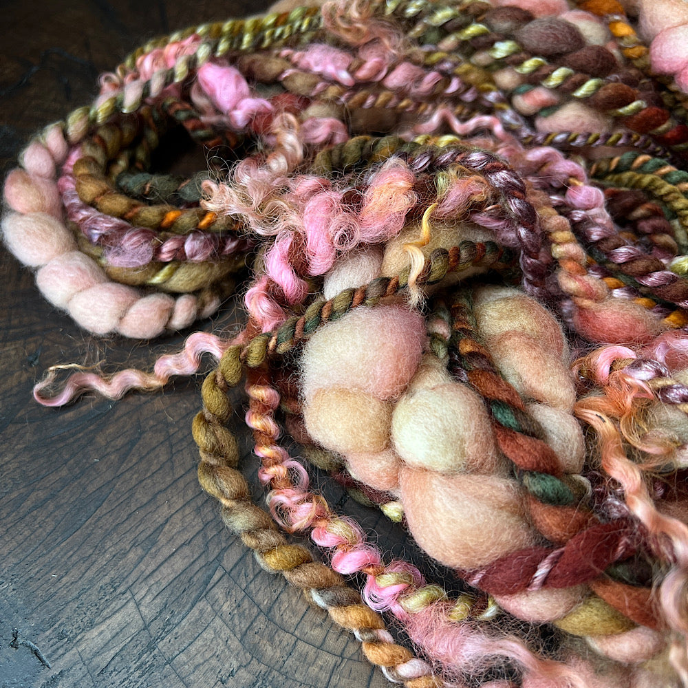 Woodland Roses big coils art yarn