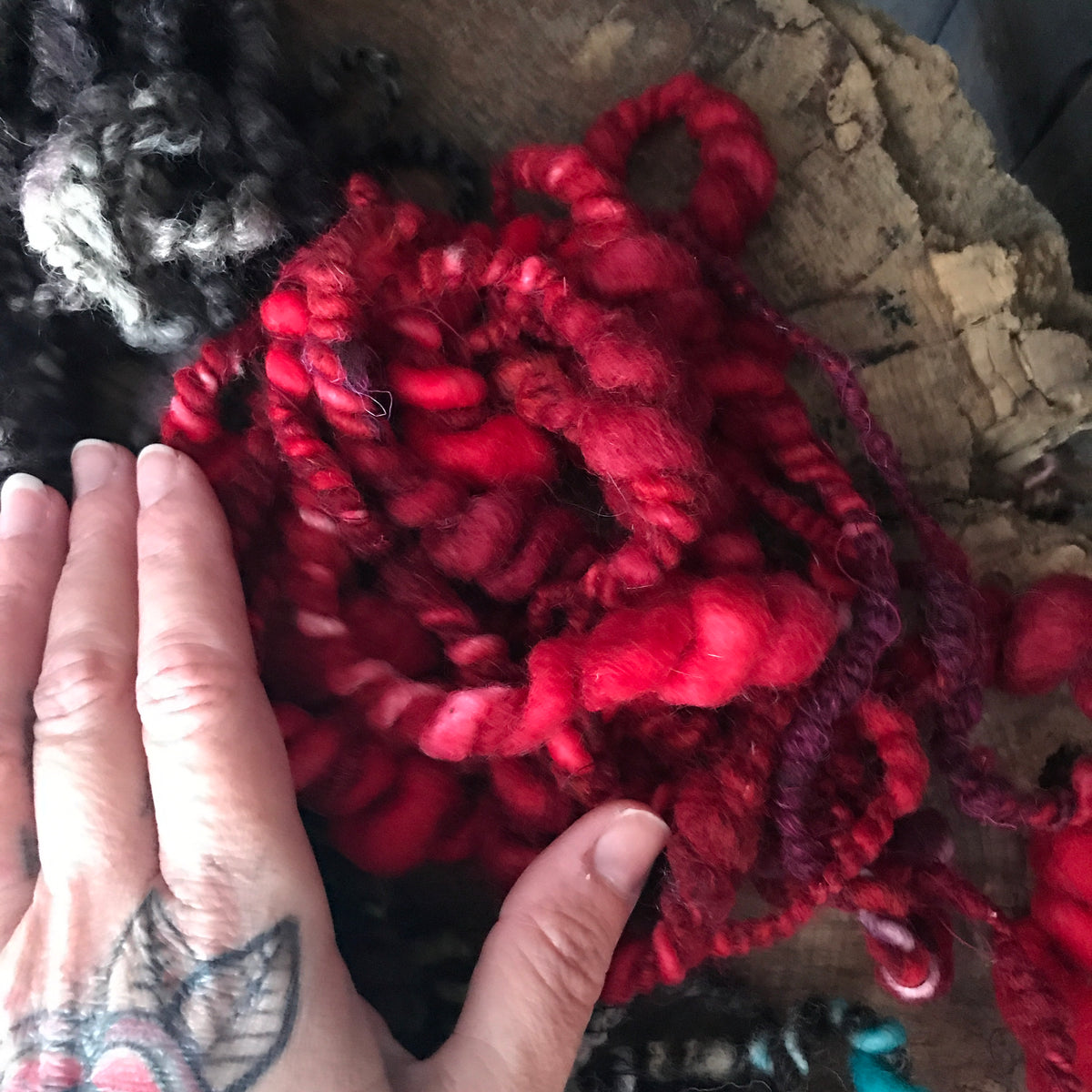 Yarn bits for felters and weavers 195g 10 colors - Mynoush